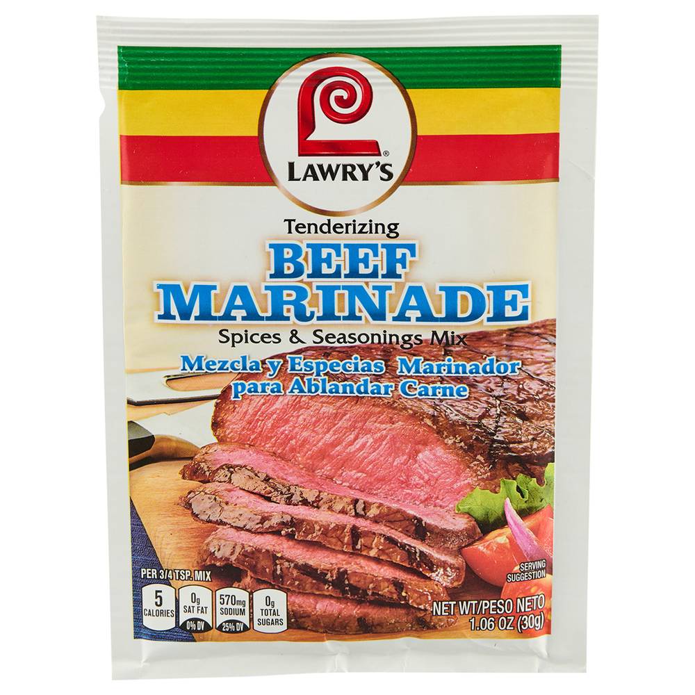 Lawry's Tenderizing Beef Marinade Spices & Seasonings Mix (1.1 oz)