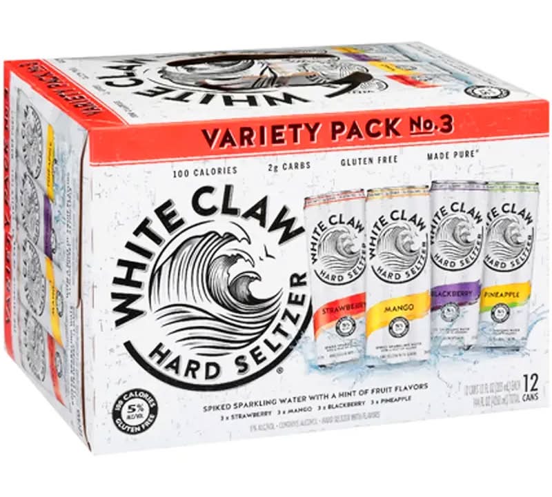 White Claw Hard Seltzer No 3 Variety - 12 Pack