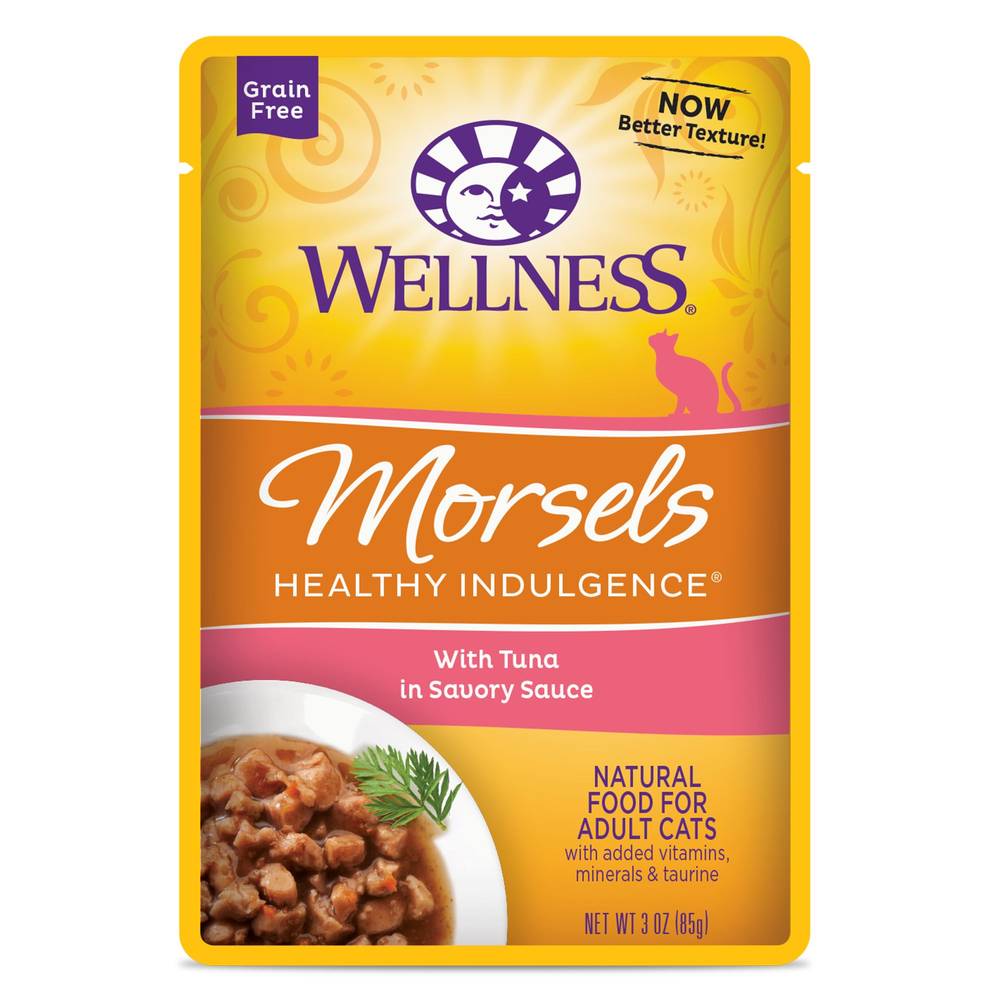 Wellness® Healthy Indulgence Morsels Adult Cat Food - Grain Free, Natural, Tuna (Flavor: Tuna, Color: Assorted, Size: 3 Oz)