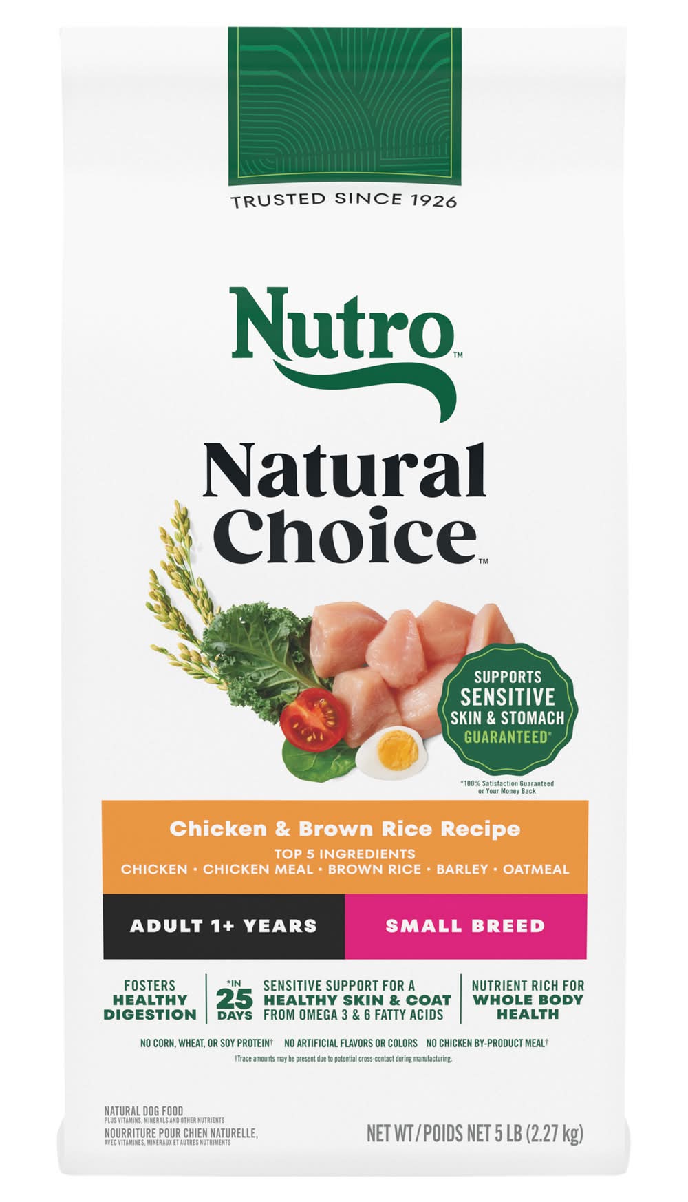 Nutro Chicken & Brown Rice Recipe Small Breed Adult Dog Food (5 lbs)