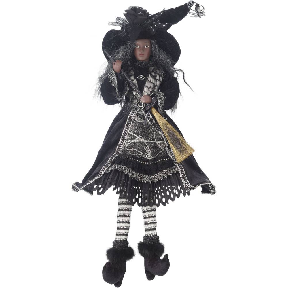 Spooky Village Sitting Witch Decoration, 23 in
