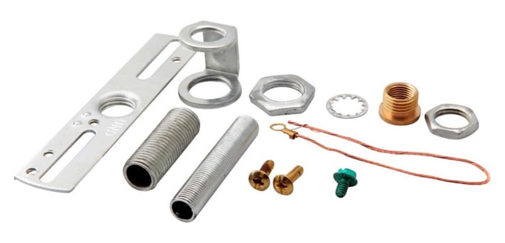 Project Source 3.9-in Nickel Metal Ceiling Light Mount