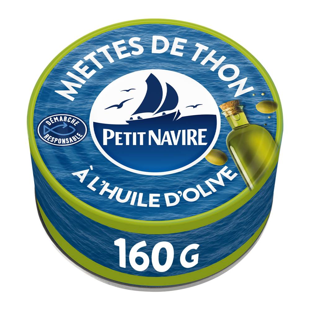 Petit Navire - Miettes de thon à l'huile d'olive vierge extra (160g)