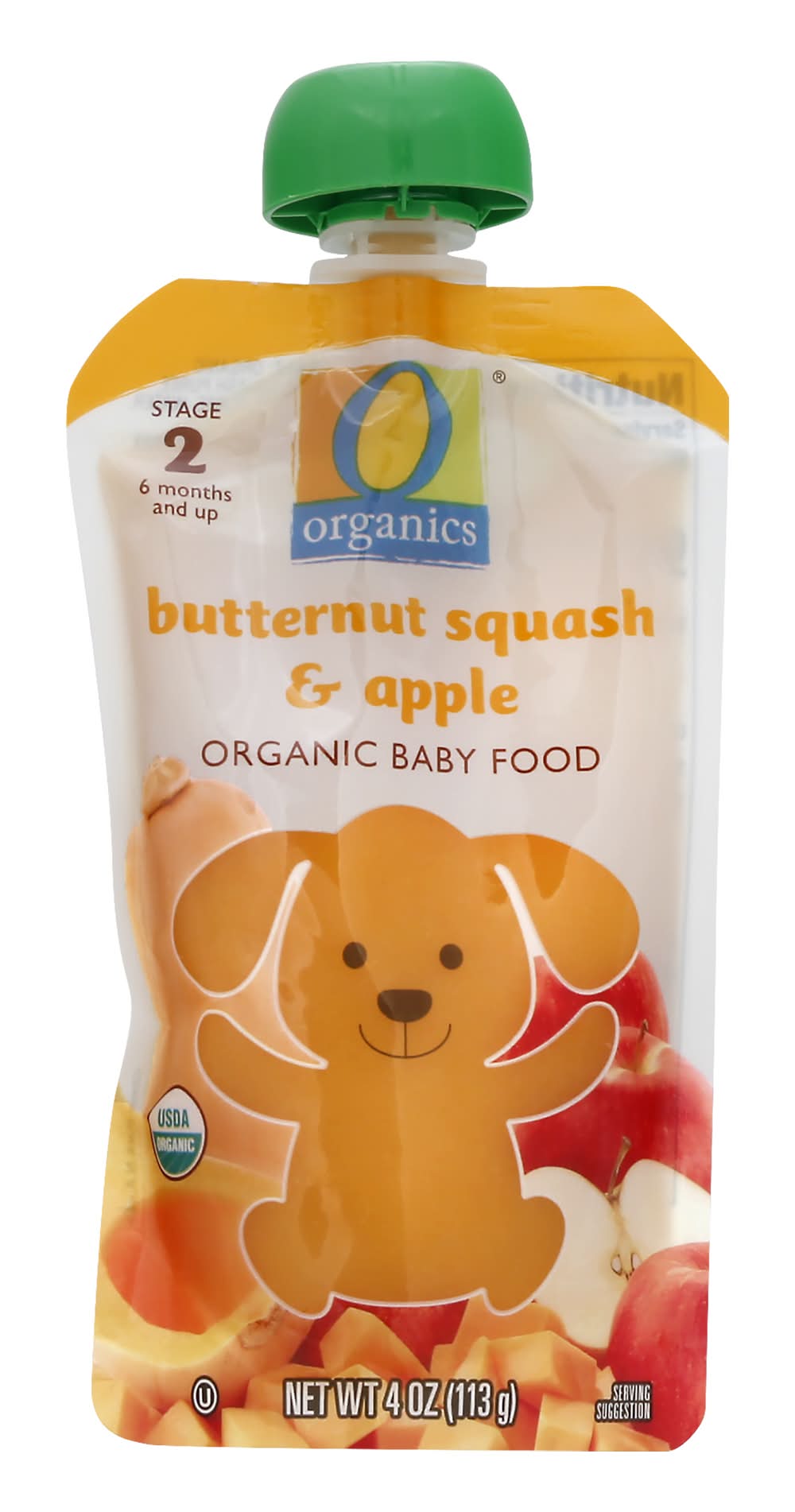 O Organics Organic Butternut Squash & Apple Baby Food Stage 2 (4 oz)