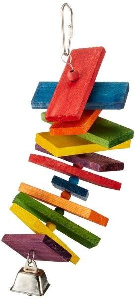 Play On Bird Toy Rainbow Stack, Medium