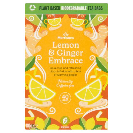 Morrisons Lemon & Ginger Embrace, Tea Bags (40 pack)