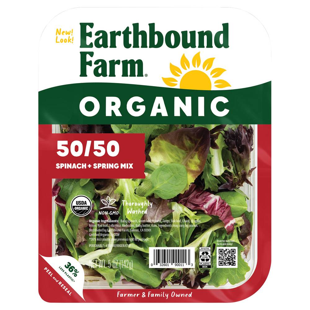 Earthbound Farm 50/50 Spinach and Spring Mix