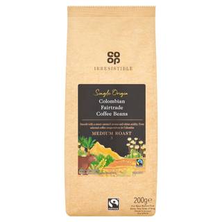 Co-Op Irresistible Colombian Fairtrade Coffee Beans (200 g)