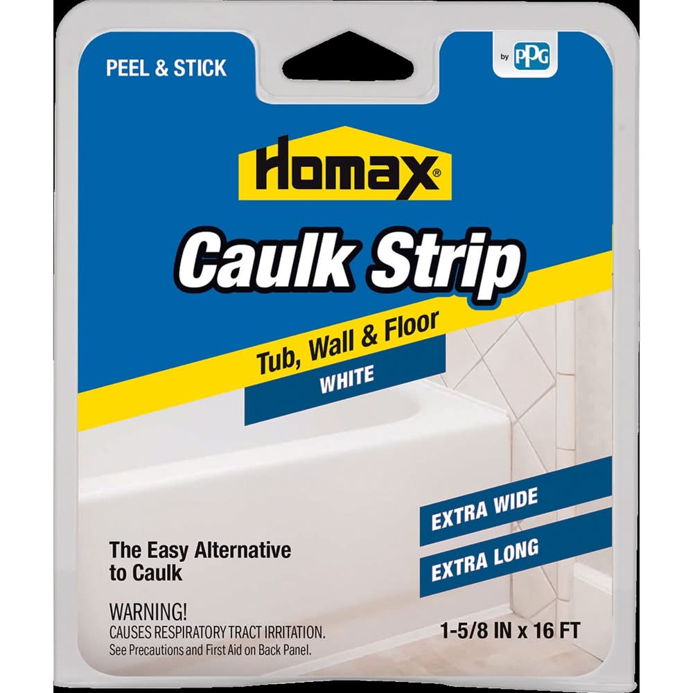Homax White Silicone Caulk Strips 1-5/8 In. X 16 Ft.