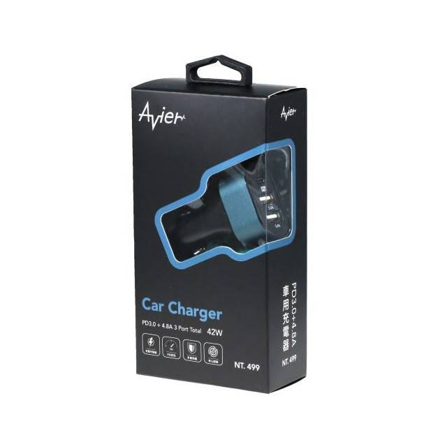 全)Avier Colormix車用充電器42W