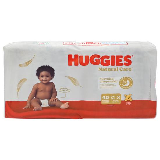 HUGGIES PAÑAL INF NAT CARE G *40