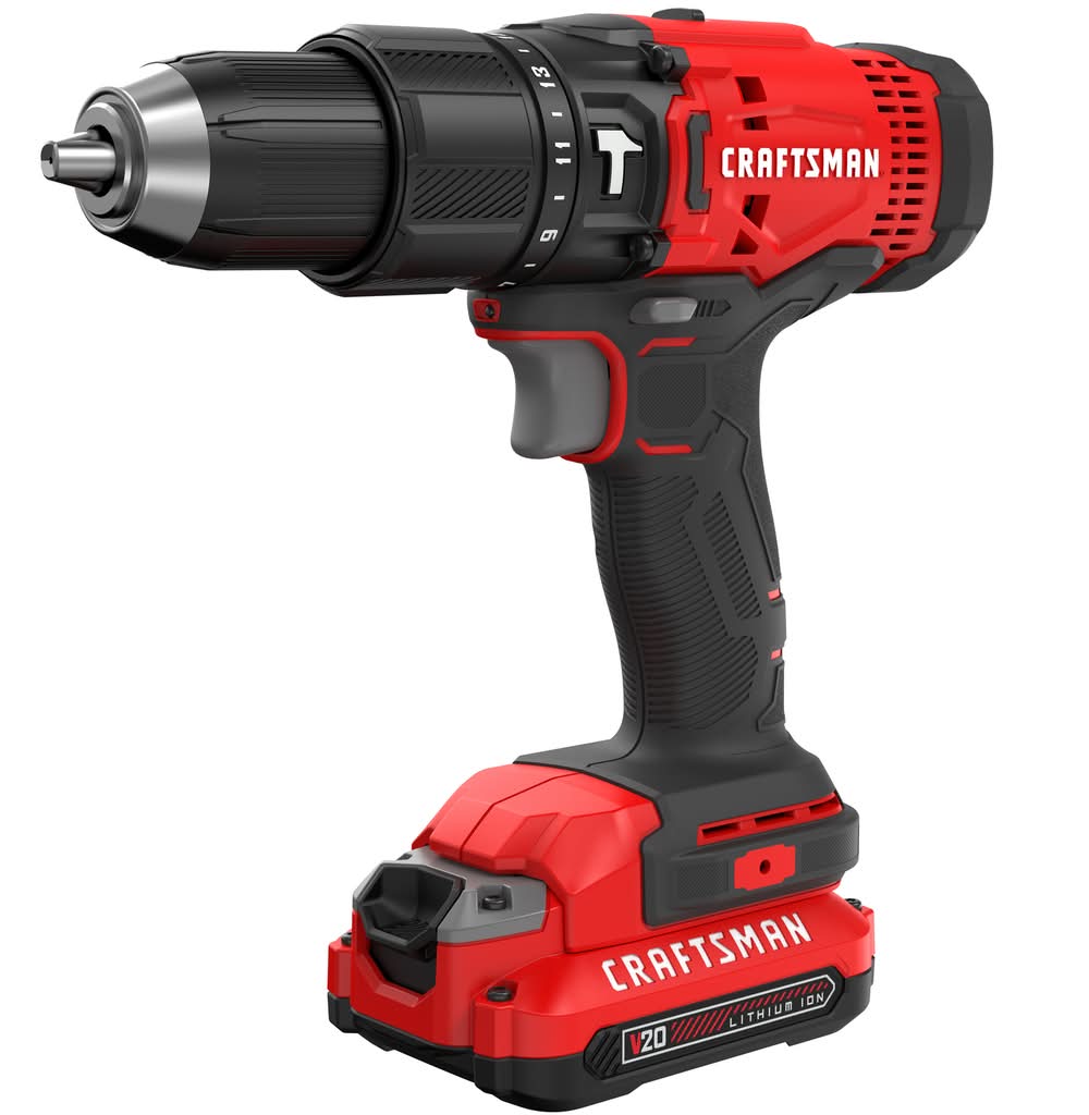 Craftsman V20 1/2 In. Brushed Cordless Hammer Drill Kit (Battery & Charger)