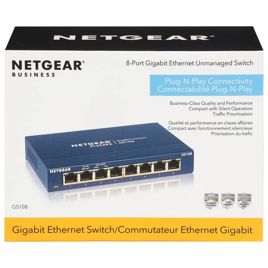 Netgear Gs108 Unmanaged Switch 8-port Gigabit Ethernet Switch