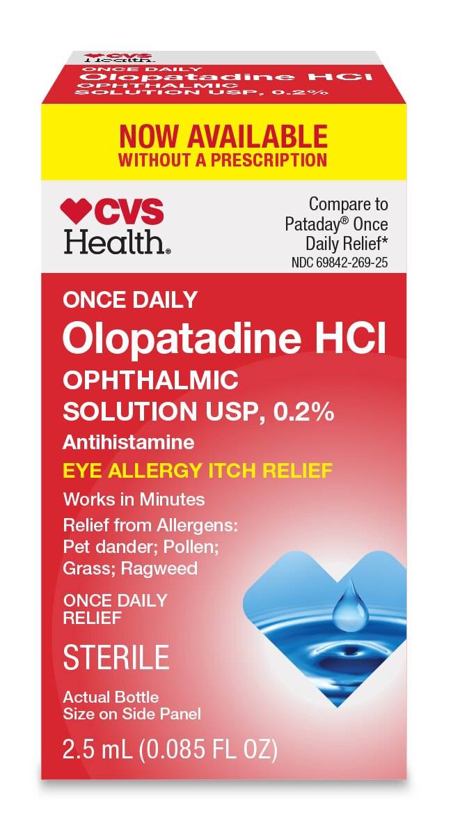 CVS Health Eye Allergy Itch Relief - Olopatadine Hydrochloride Ophthalmic Solution Usp 0.2% (2.5 ml)