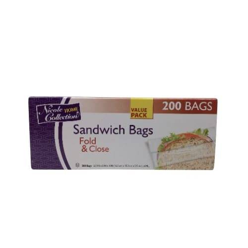 Nicole Home Fold&Close Sandwich Bags (200 ct)
