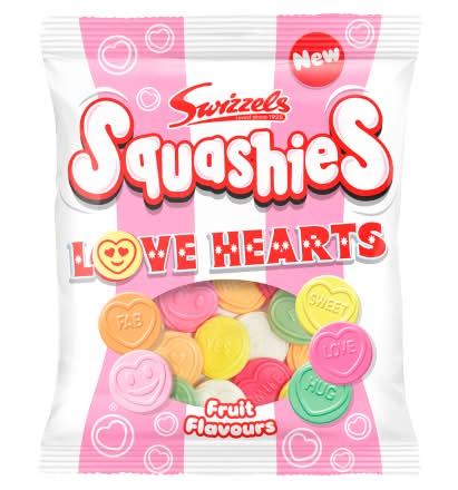 Swizzels Assorted, Squashies Love Hearts Candy (140g)