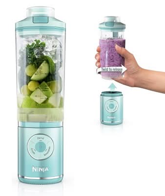 Ninja Blast Max Portable Blender 22 oz Bc251mt, Sea Glass