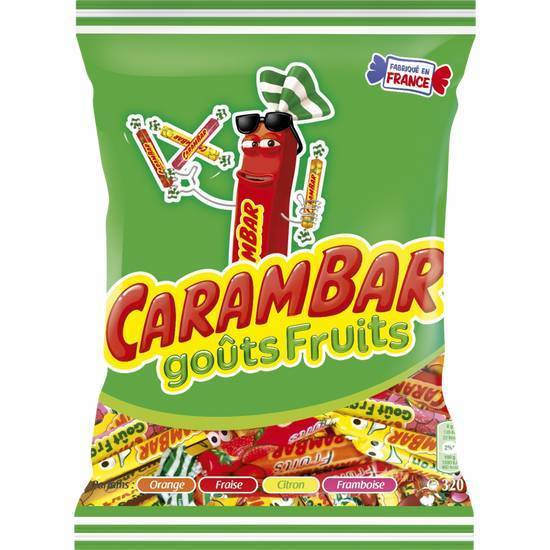 Carambar - Bonbons au goût de fruits, orange - fraise - citron - framboise (320g)