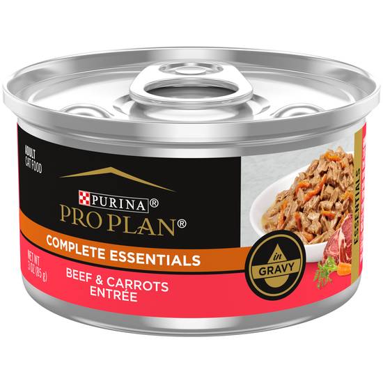 Purina Pro Plan High Protein Wet Gravy Entree Cat Food (beef and carrots)