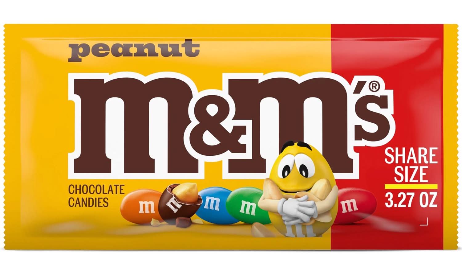 M&M'S Peanut Chocolate Candies 3.27 Oz