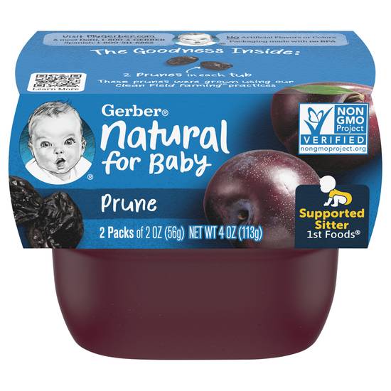 Gerber 1st Foods Natural For Baby Prune Baby Food,