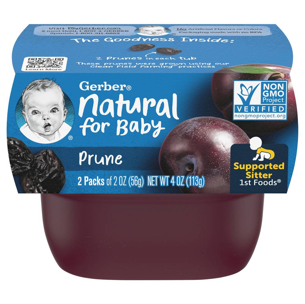 Gerber 1St Foods Natural For Baby Prune Baby Food, (4 oz)