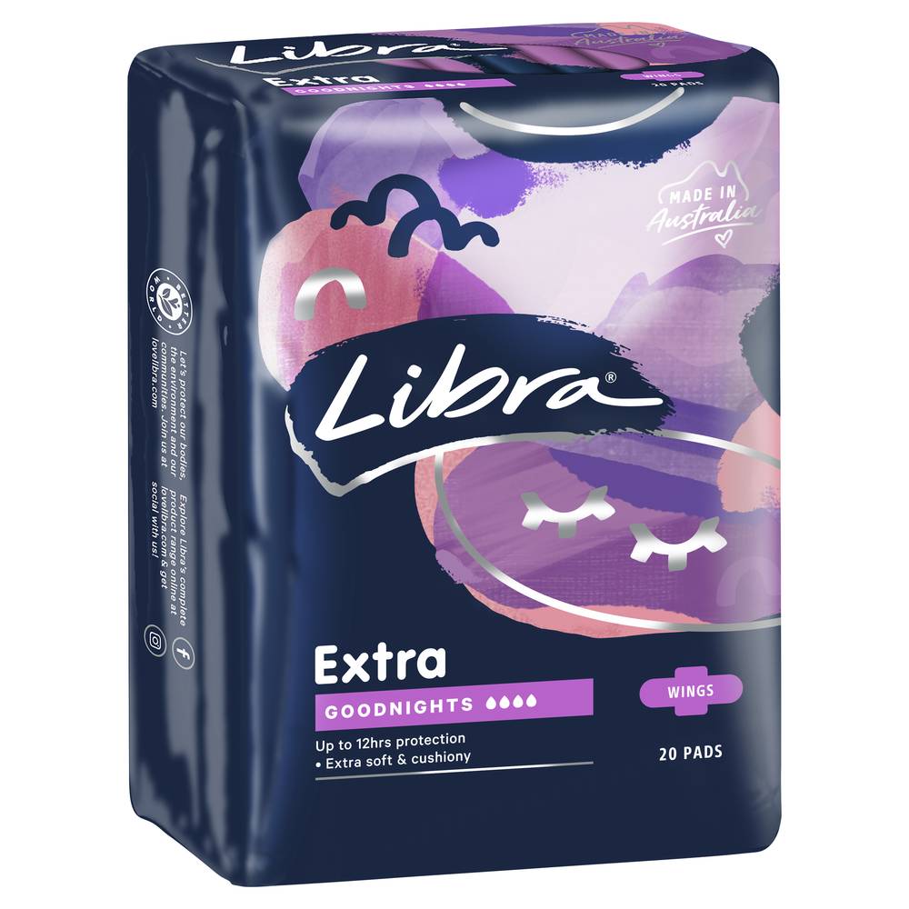 Libra Extra Pads Goodnights With Wings (20 pack)