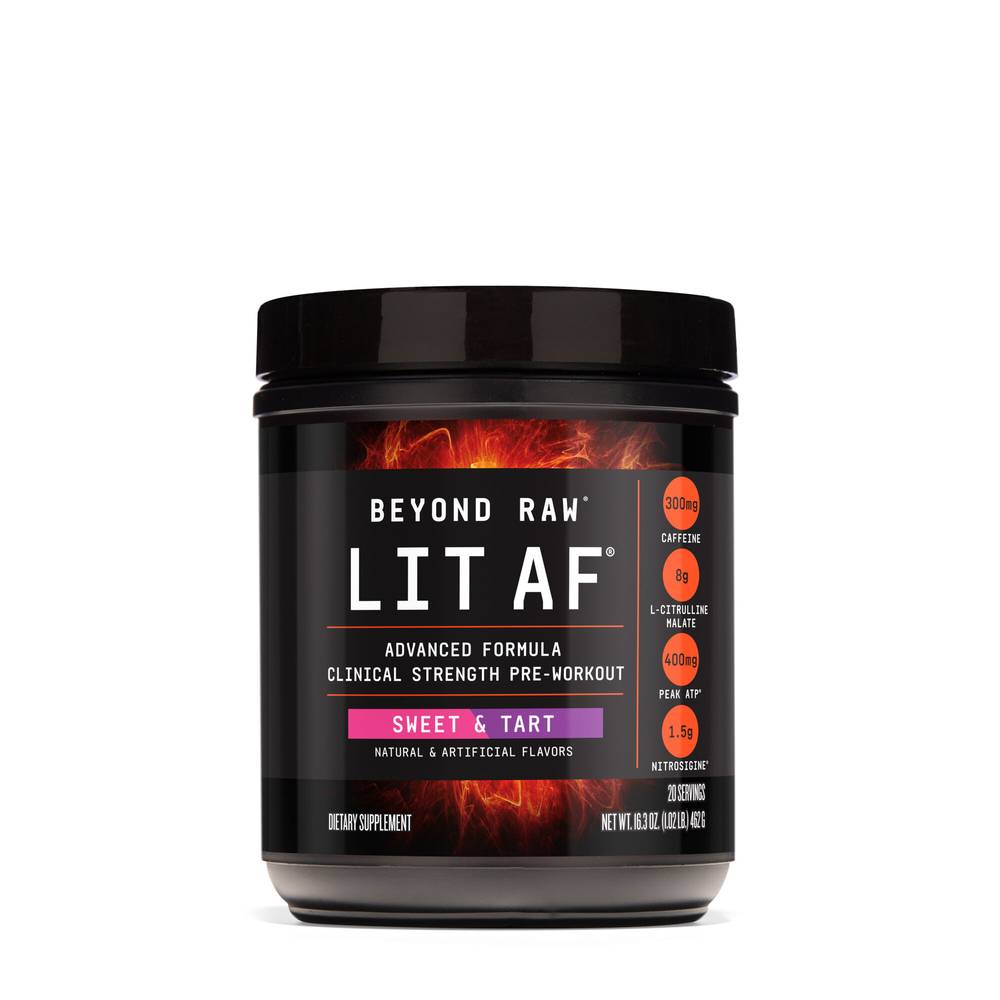 Beyond Raw Lit Af Pre Workout Powder (16.3 oz)