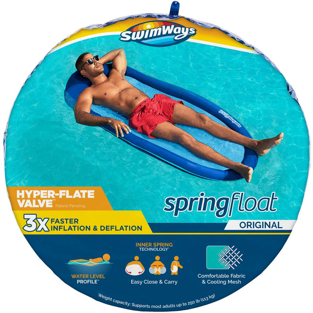 SwimWays Fold Up Spring Pool Float in Blue