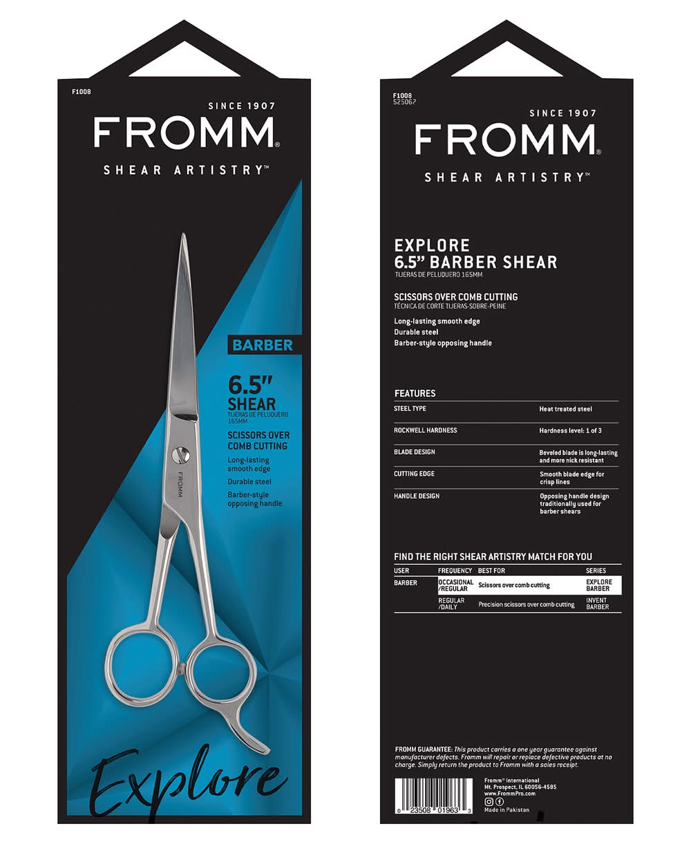 Fromm Explore Barber Shear Scissors, 6.5 in