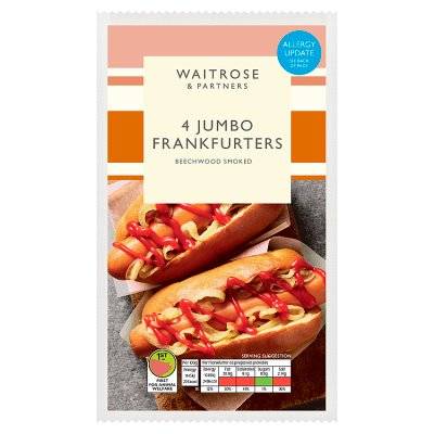 Waitrose & Partners Jumbo Frankfurters (4 pack)