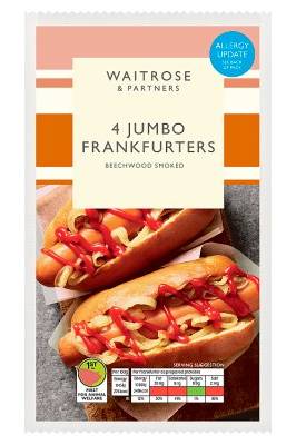 Waitrose & Partners Jumbo Frankfurters (4 pack)