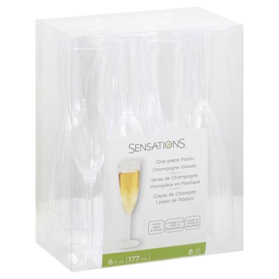 Sensations Plastic Champagne Glasses