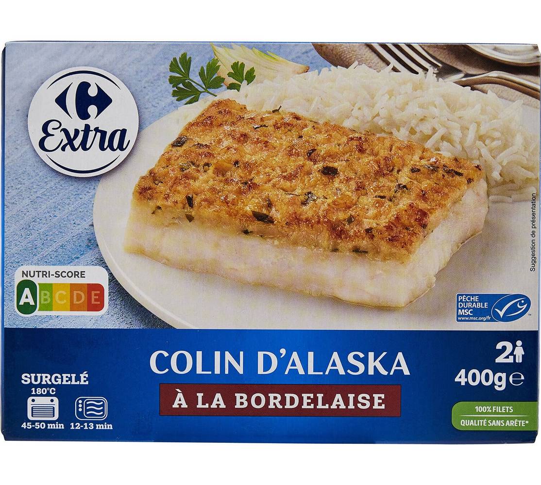 Carrefour Extra - Colin d'alaska, à la bordelaise (400g)