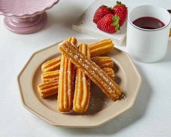 プレーンチュロス✨dipイチゴソース Plain Churros Dipped in Strawberry Sauce