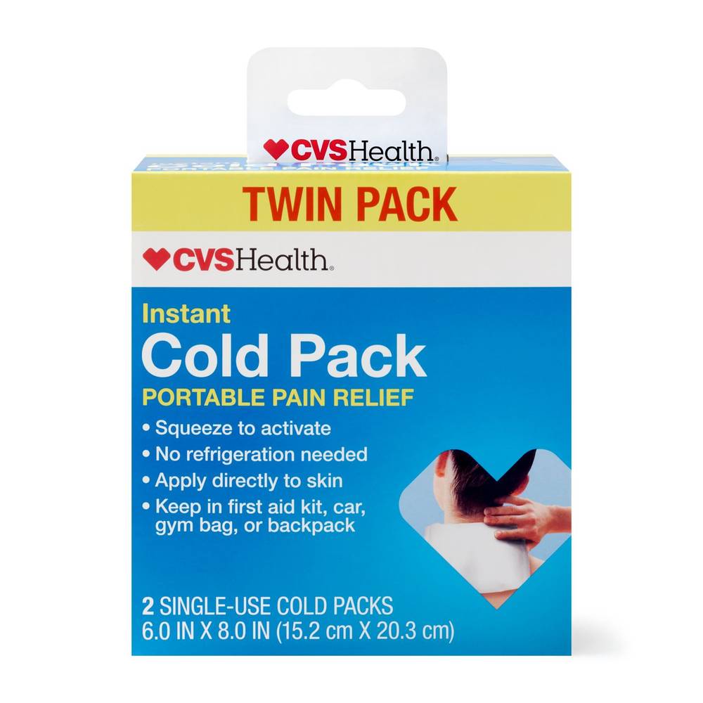 Cvs Health Instant Cold Pack Portable Pain Relief, 2 Ct