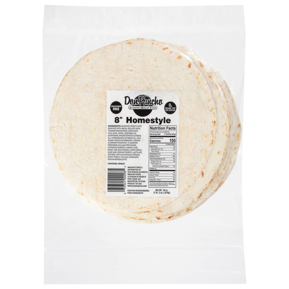 Don Pancho Homestyle 8 Inch Tortillas (18 oz)