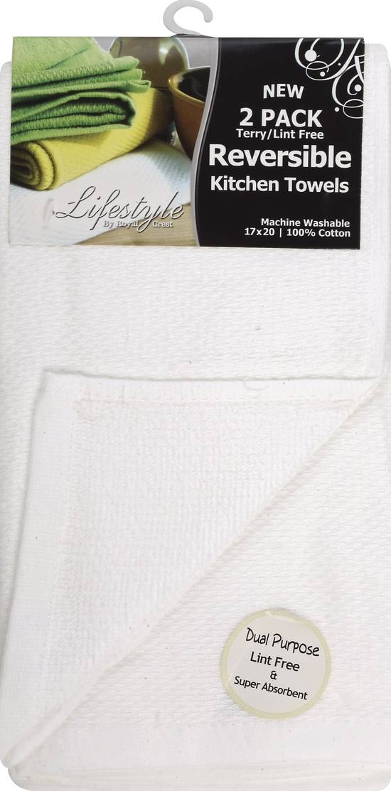 Royal Crest Reversible Kitchen Towels (2 ct)