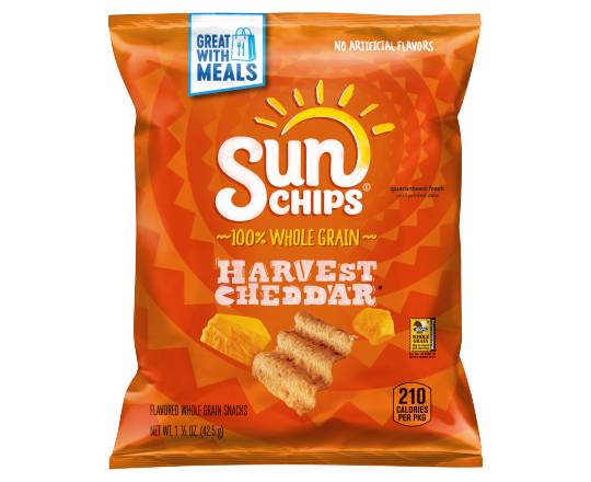 Sun Chips 100% Whole Grain Snacks, Harvest Cheddar (1.5 oz)
