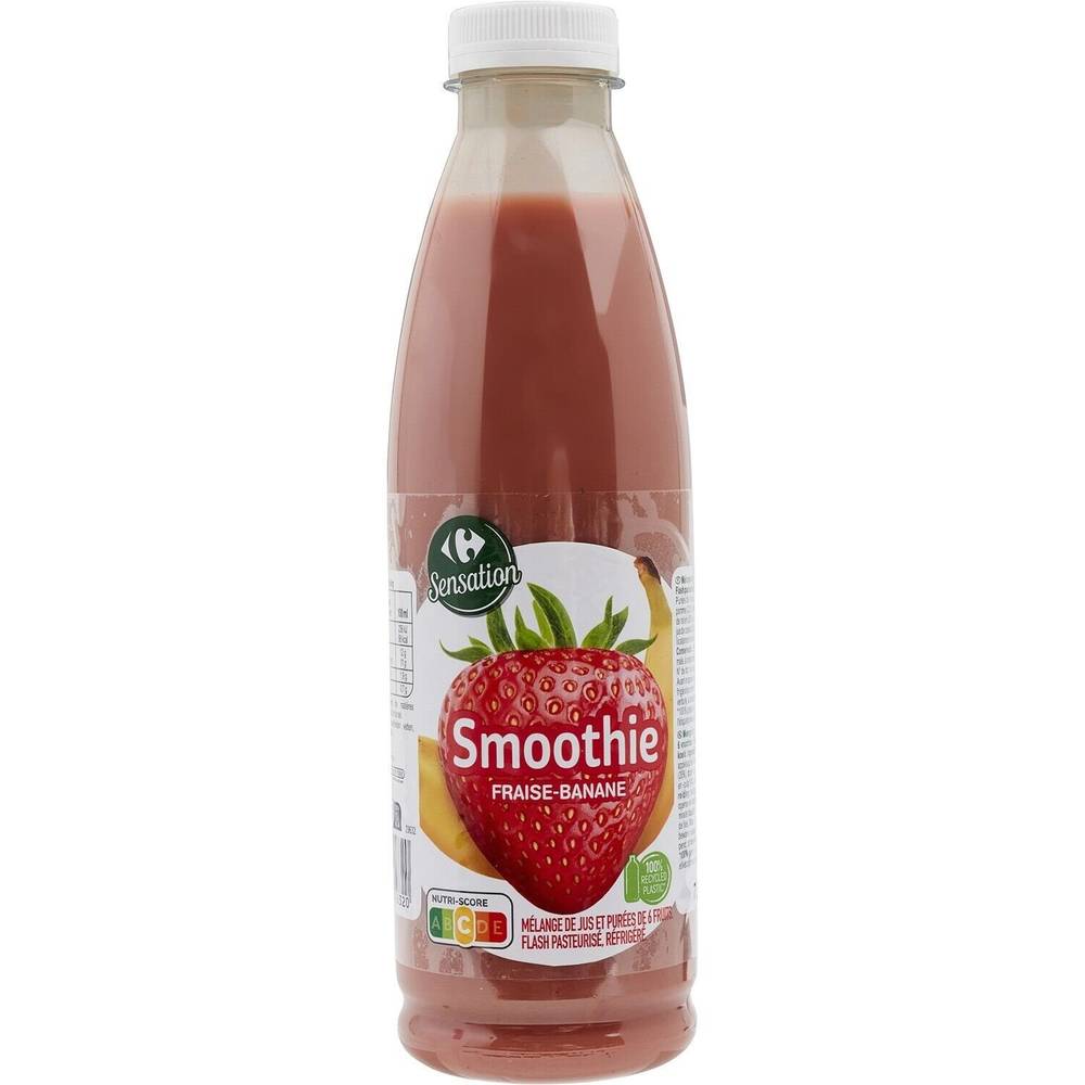 Carrefour Sensation - Smoothie fraise (750 ml)