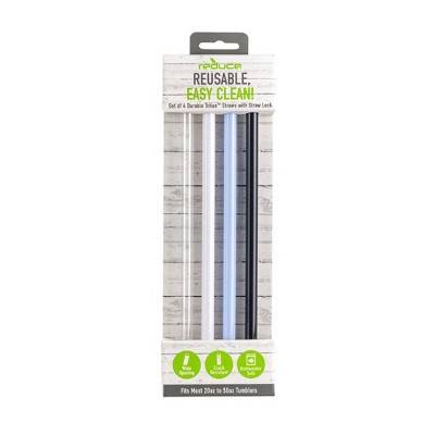 Reduce Reusable Straws, XL, Assorted (4 ct)