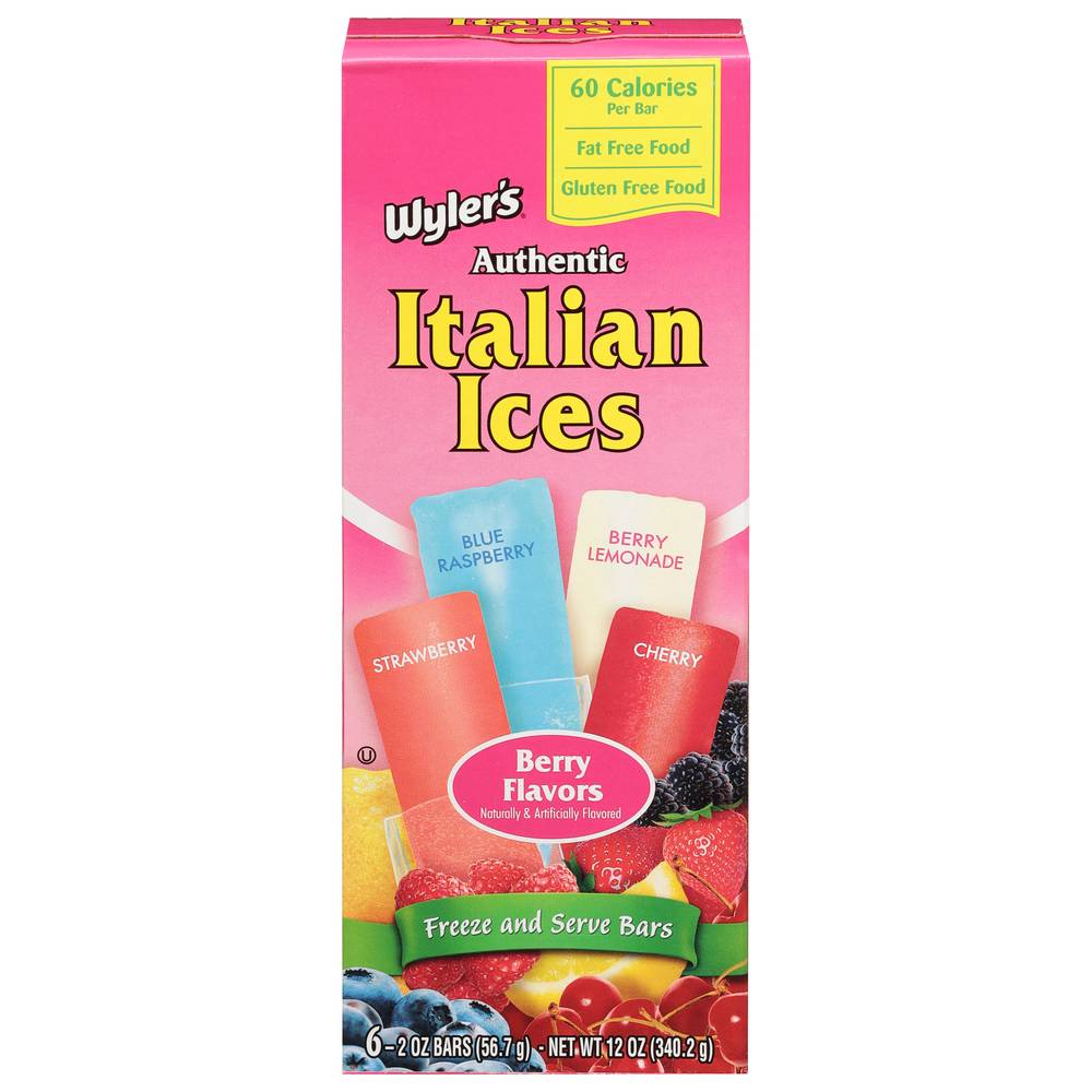 Wyler's Authentic Italian Ices in Berry Flavors (12 oz)