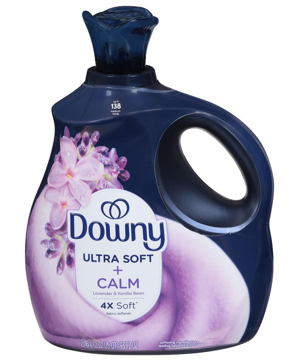 Downy Ultra Soft + Calm Liquid Fabric Softener, Lavender & Vanilla Bean (93 fl oz)