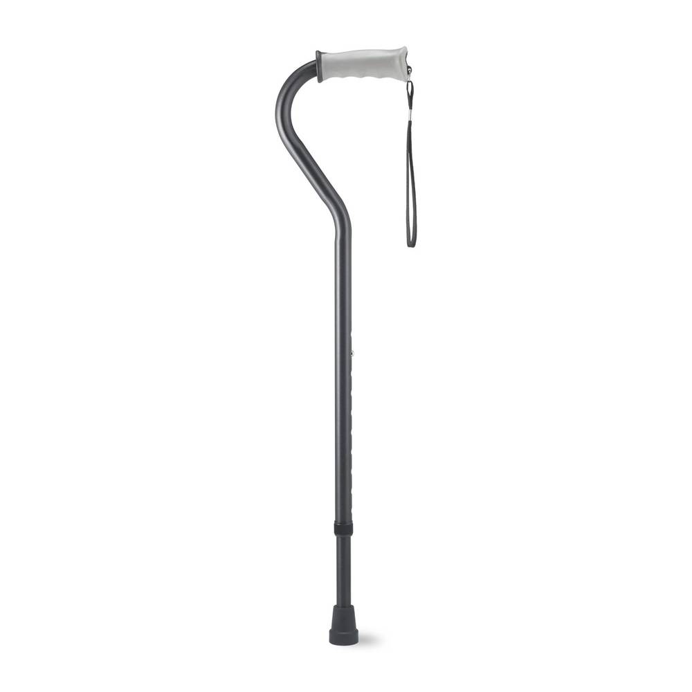 Cvs Health Offset Grip Gel Handle Cane, Black