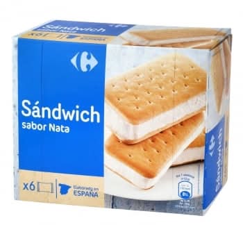 Sandwich de nata Carrefour 6 ud.