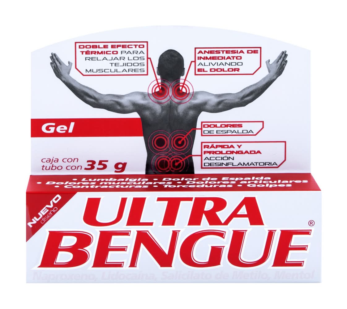 Ultra Bengue · Gel de efecto térmico para el dolor muscular (35 g)