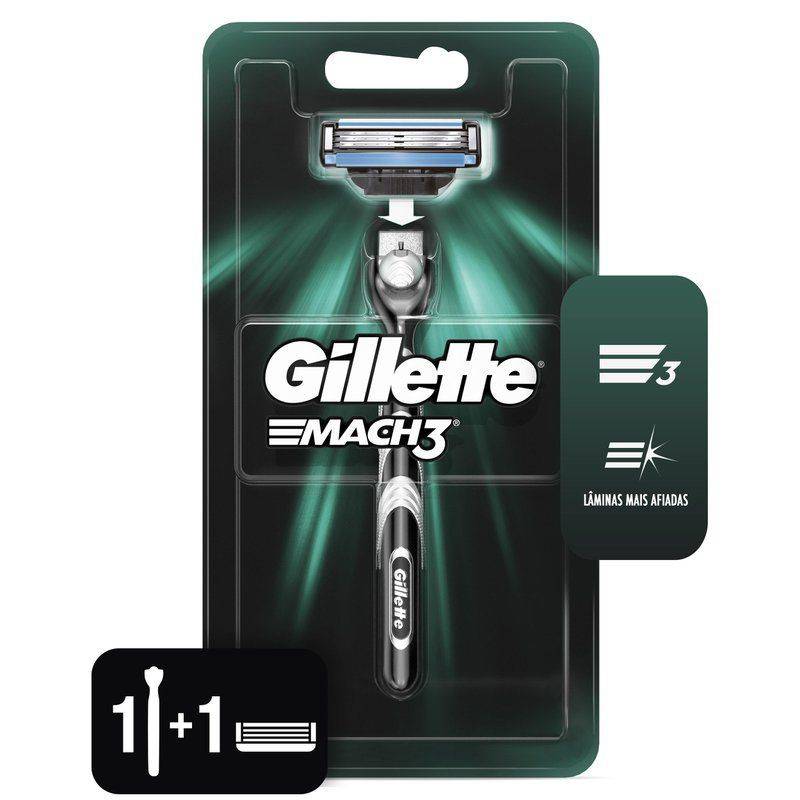 Gillette aparelho de barbear mach3 (1 unidade)