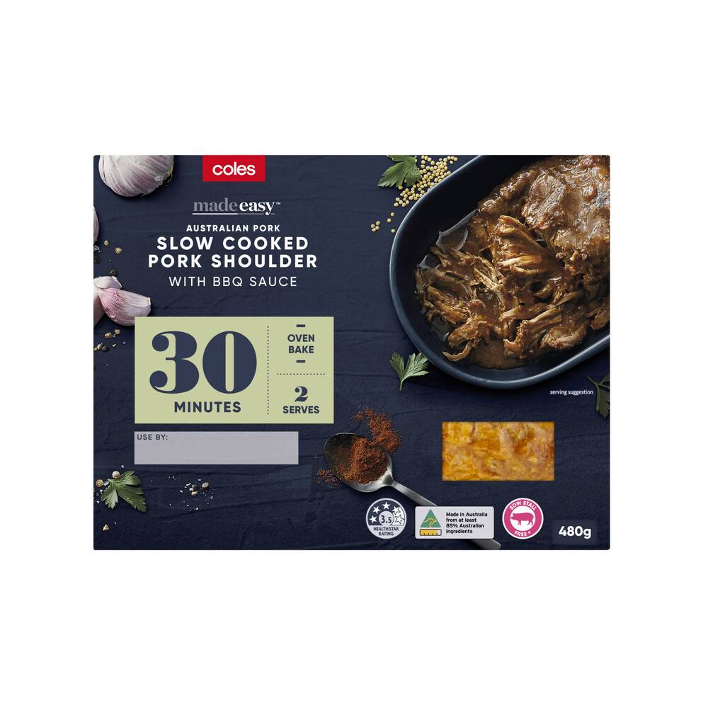 Coles Made Easy Slow Cooked Pork Shoulder (480g)