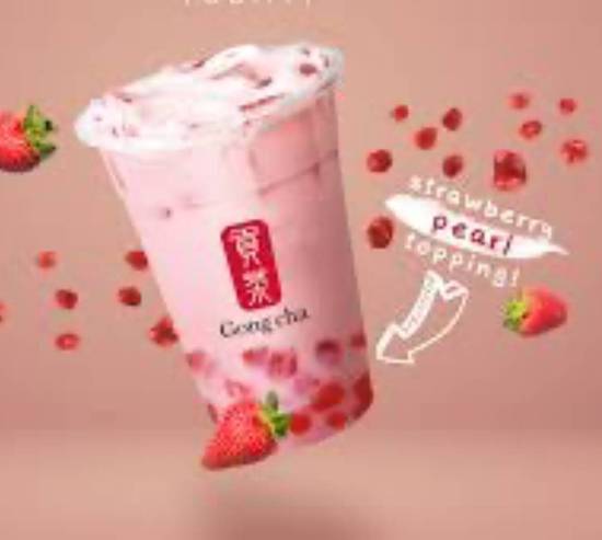 STRAWBERRY KANTEN JELLY MILK TEA