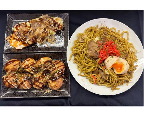 【大盛無料】焼きそば&オムそば たこ焼きのたこさく
